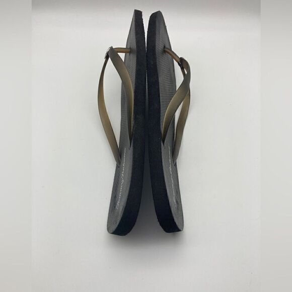 Tommy Bahama Women’s Black Sandals with Silver Sea  Shell Size 11 - Picture 5 of 7